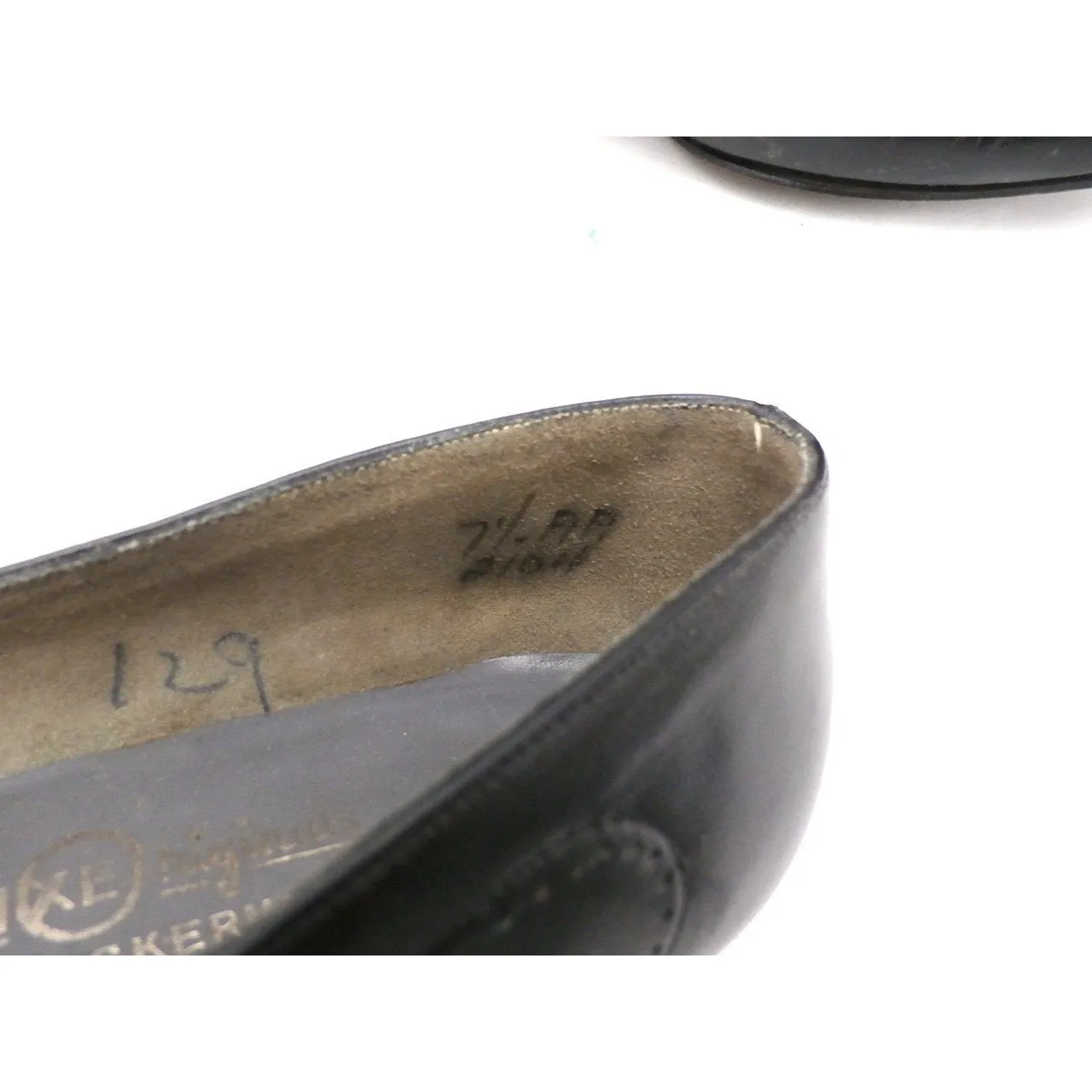 Vintage Shoes  Stiletto Heel Pump Tiny Ackerman Black Leather 1950S Womens  7.5