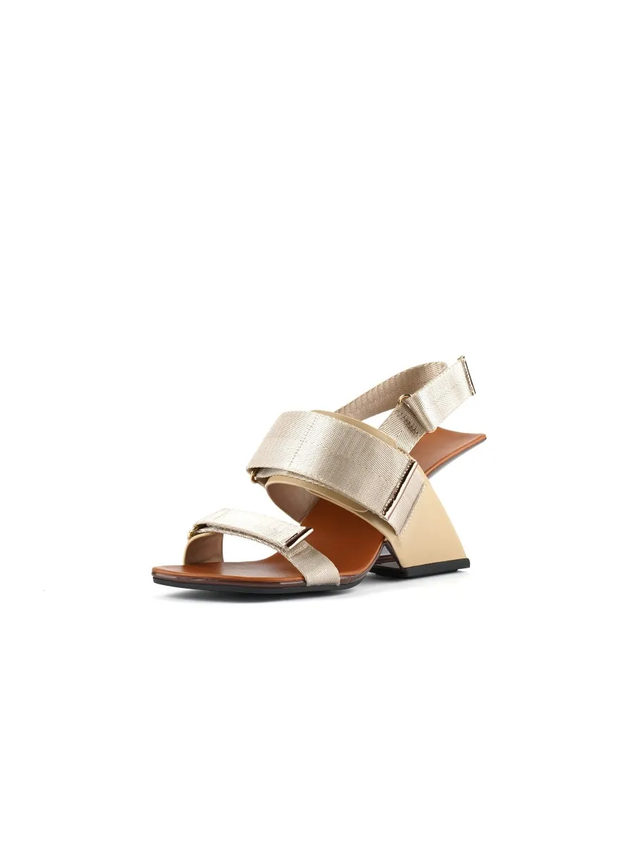 Wedge Heel Summer Slingback Sandal - Gold