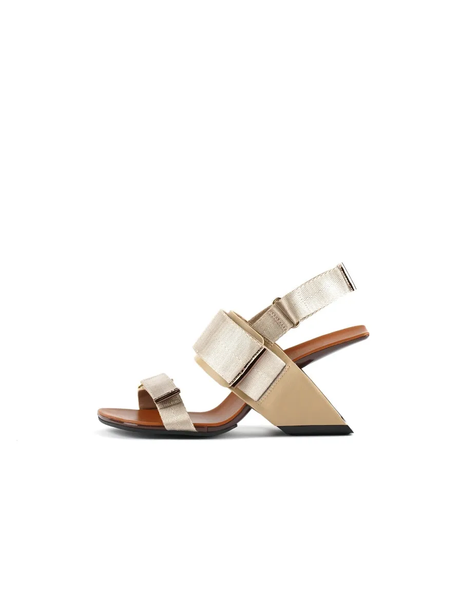 Wedge Heel Summer Slingback Sandal - Gold