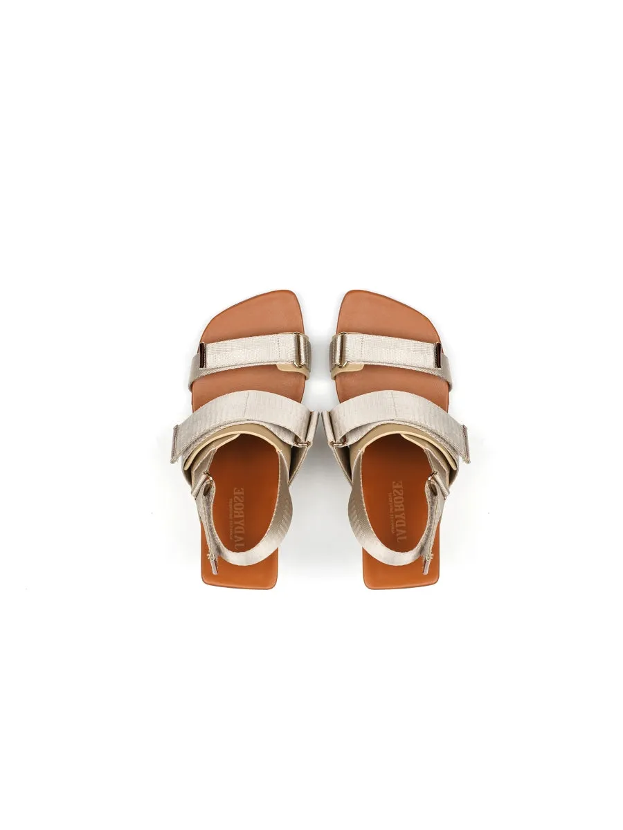 Wedge Heel Summer Slingback Sandal - Gold