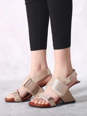 Wedge Heel Summer Slingback Sandal - Gold