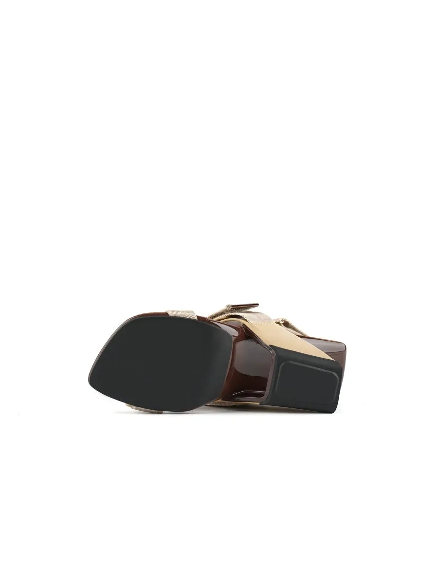 Wedge Heel Summer Slingback Sandal - Gold