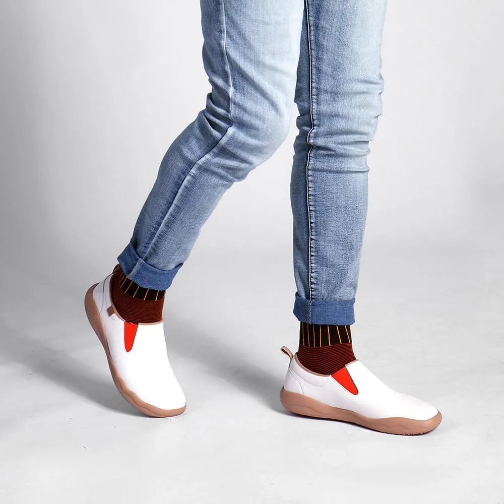 White Split Leather Cuenca Men
