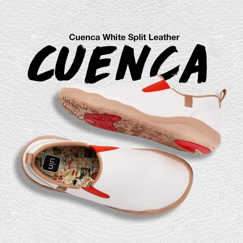 White Split Leather Cuenca Men