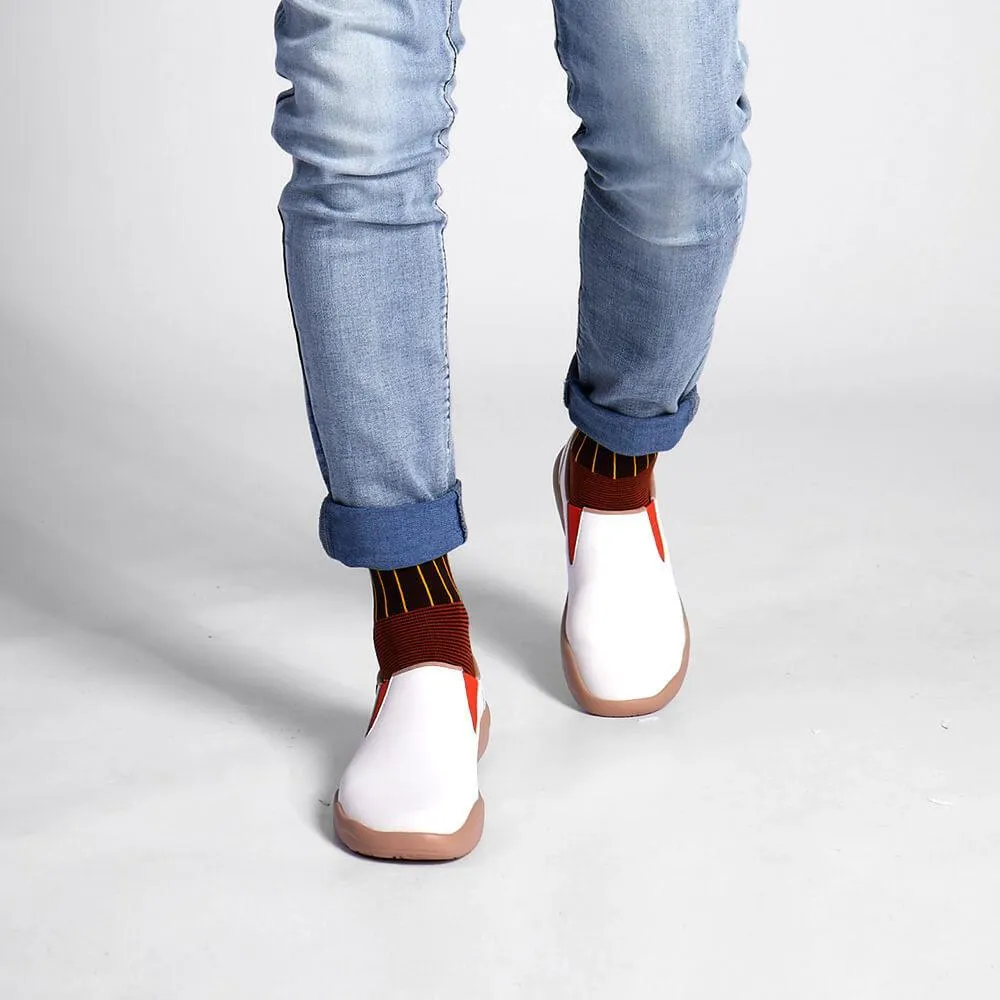White Split Leather Cuenca Men