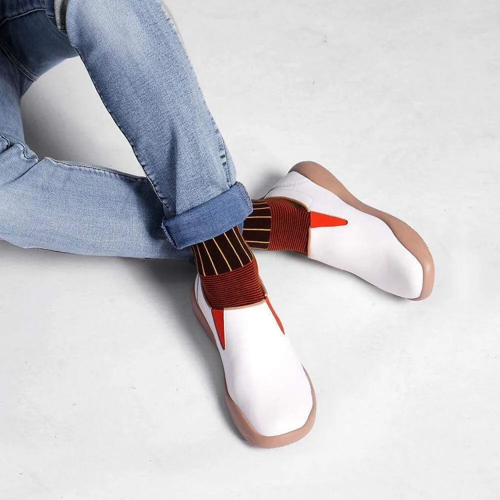 White Split Leather Cuenca Men
