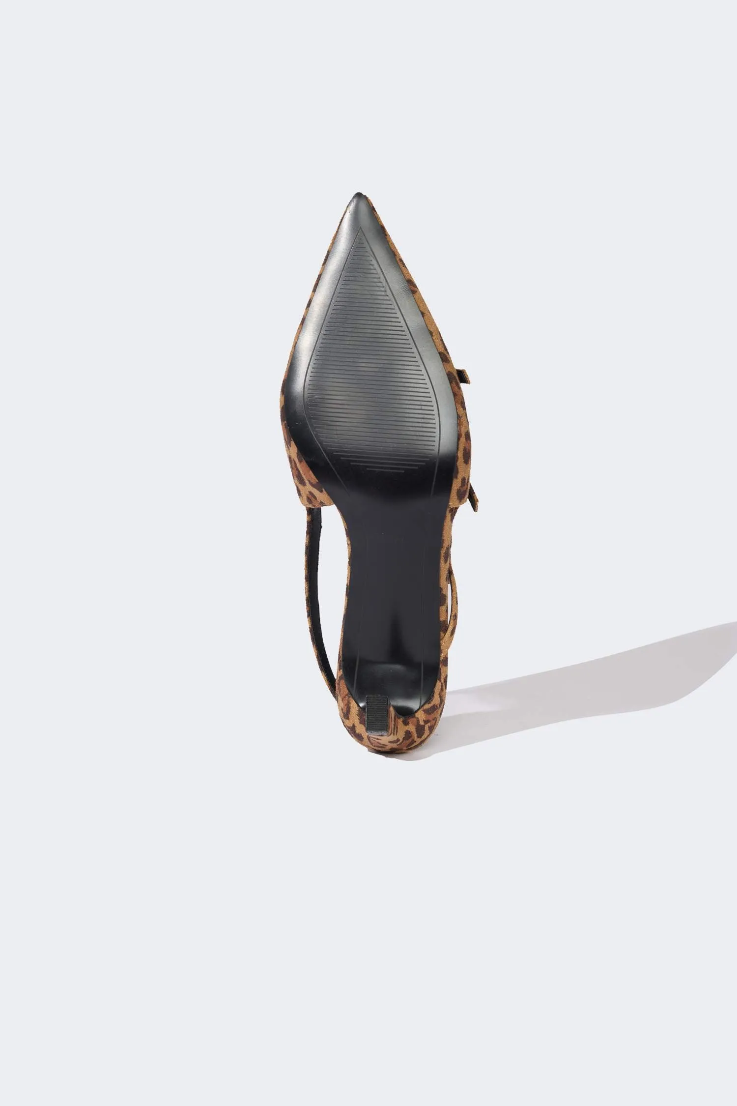 Woman Faux Leather Heeled Sandals