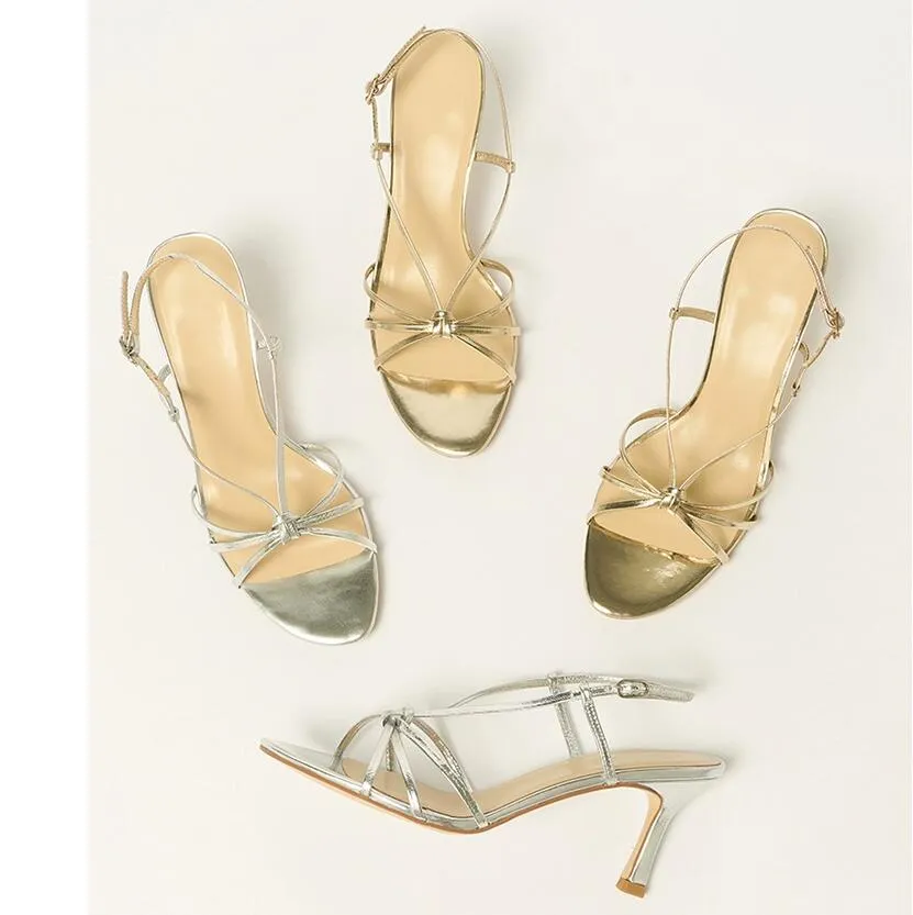 Women's Petite Feet Strappy Heeled Sandal Shoes ES21