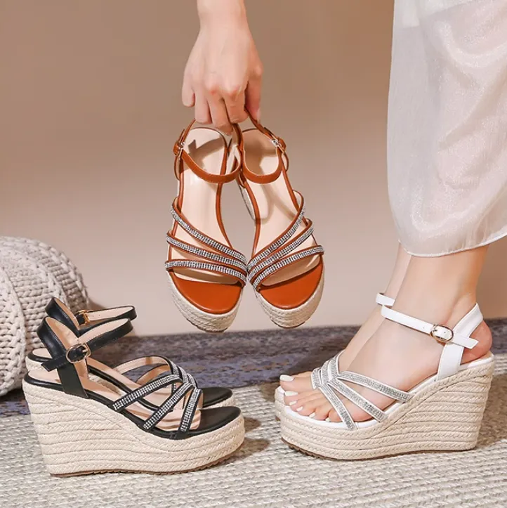 Women's Strappy Wedge Heel Sandals TS283