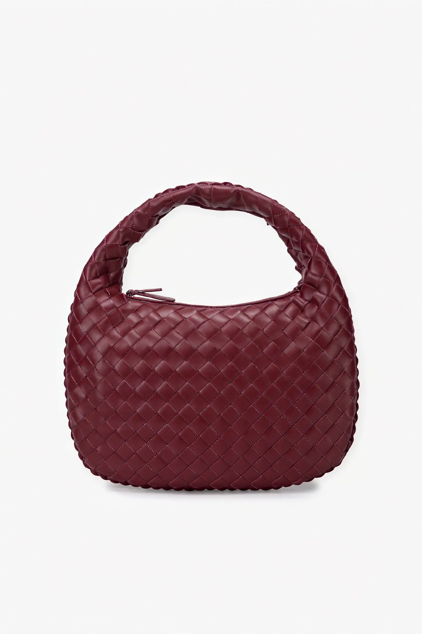 Woven Crescent Shoulder Bag