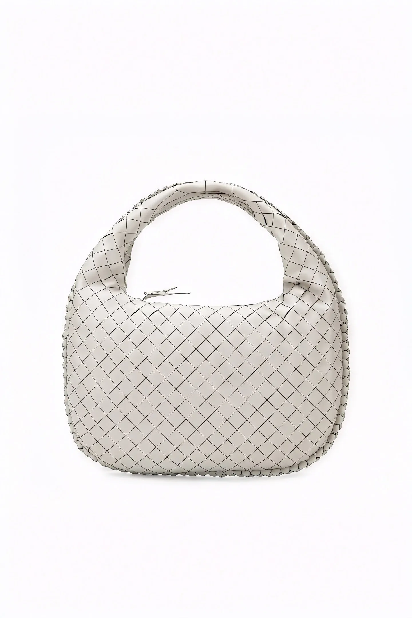 Woven Crescent Shoulder Bag