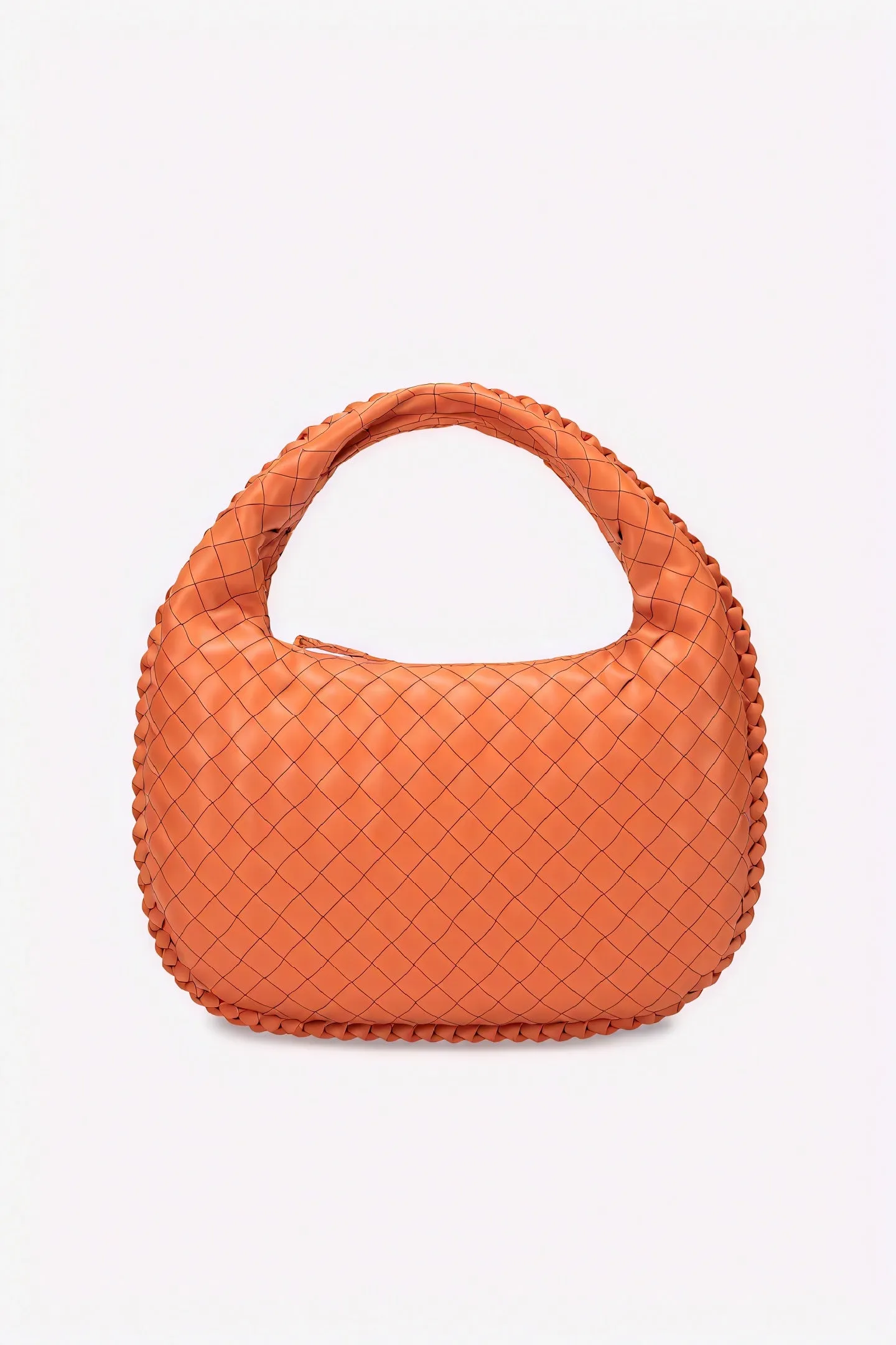 Woven Crescent Shoulder Bag