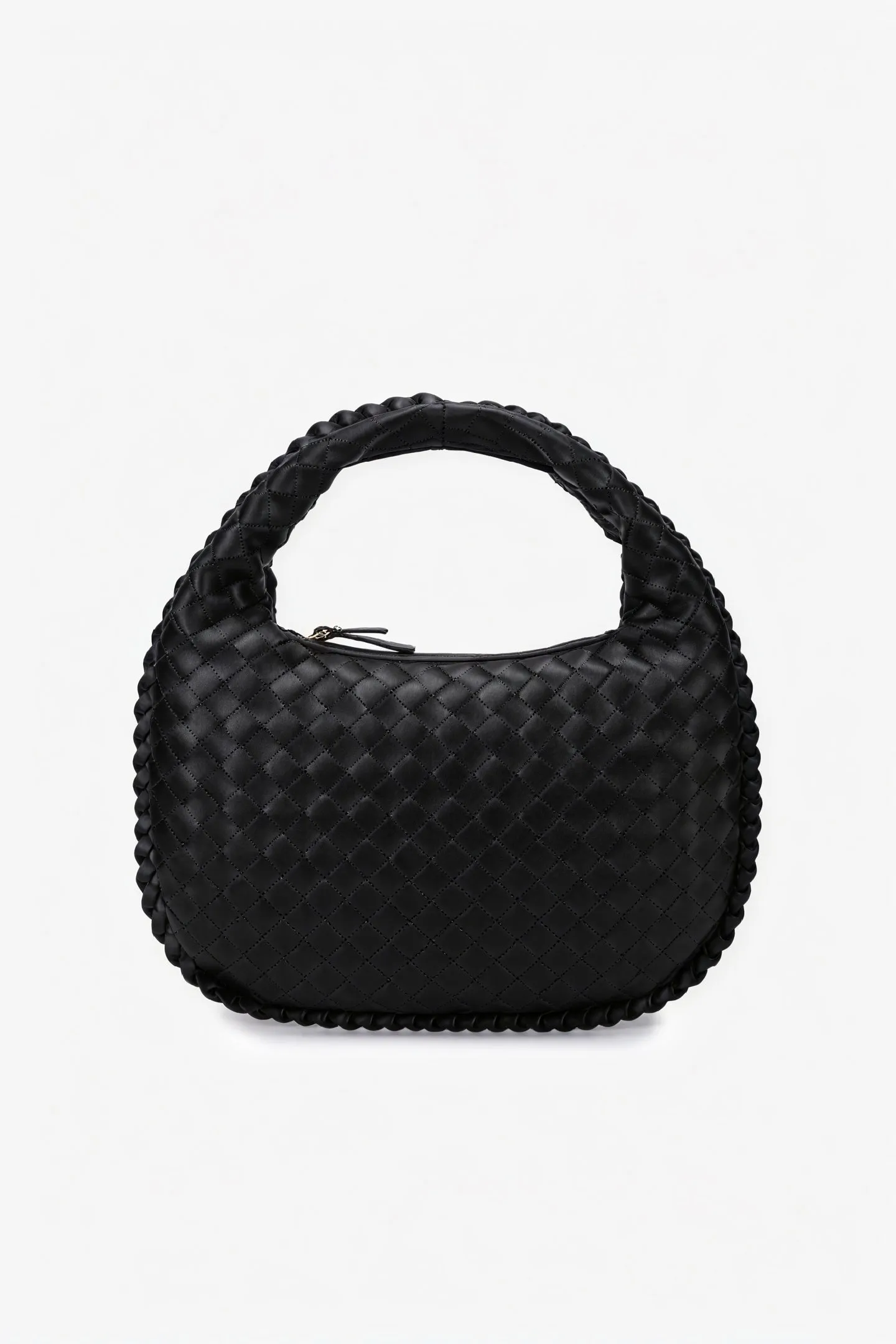 Woven Crescent Shoulder Bag
