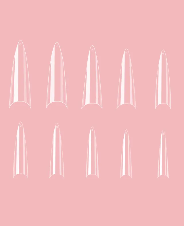 XXL Stiletto (Half Cover) False Nails/Tips (500pcs)